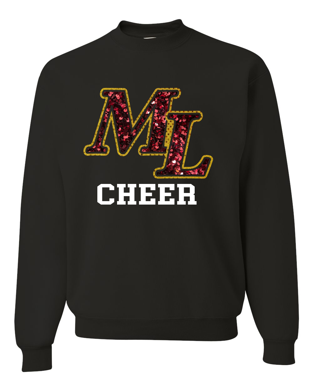 ML Cheer Applique Crewneck Sweater