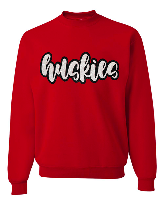 Othello Glitter Applique Embroidered Crewneck