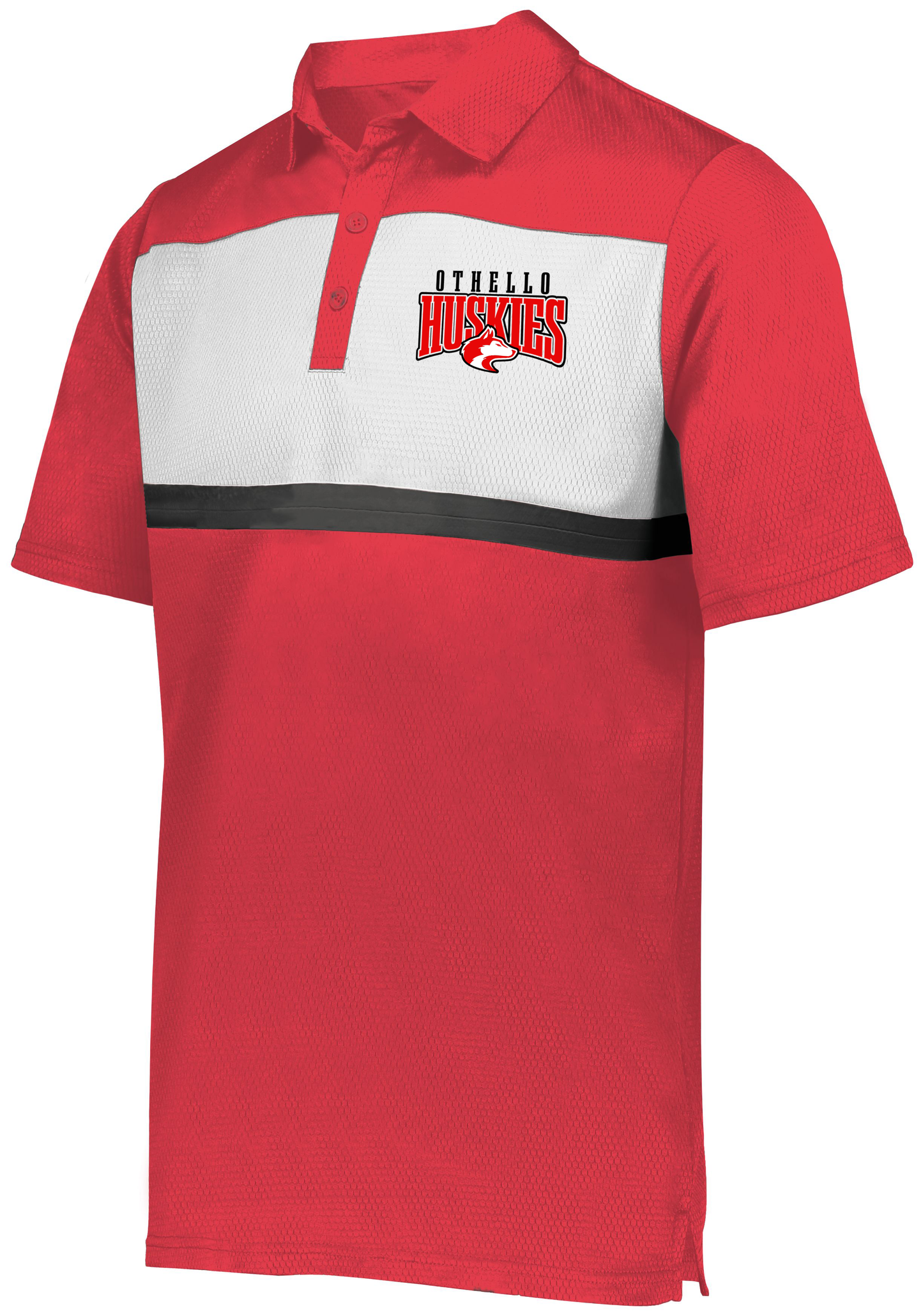 Othello Huskies Embroidered Tri-Color Polo