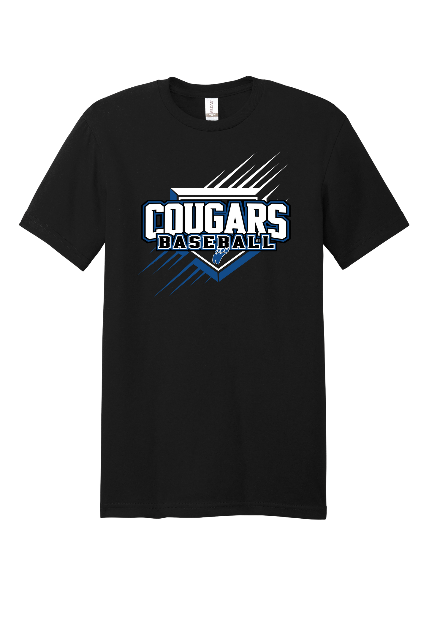 Black Cougars Baseball T Shirt