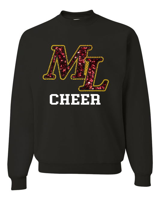 ML Cheer Applique Crewneck Sweater