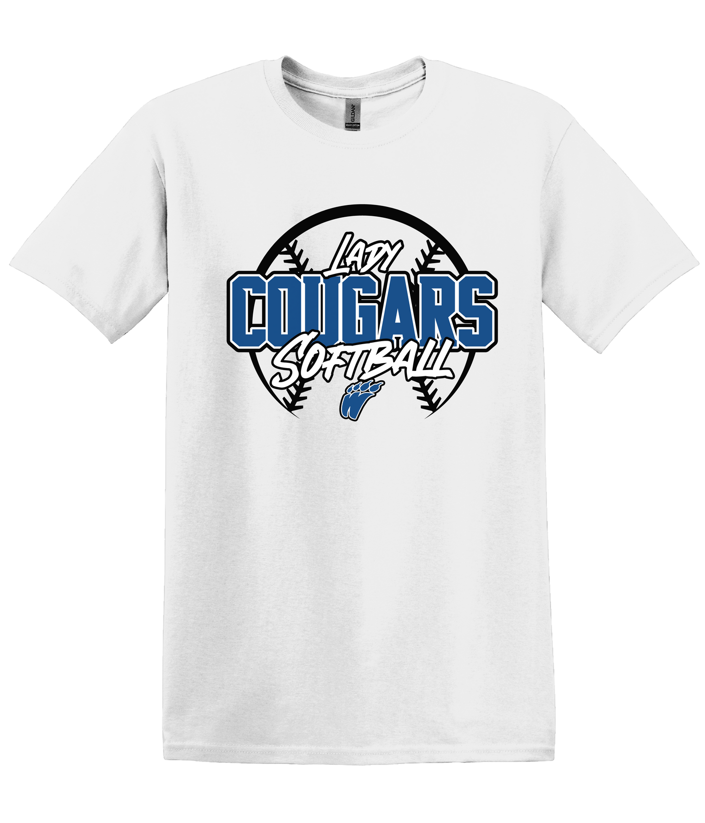 White Cougars Softball T Shirt