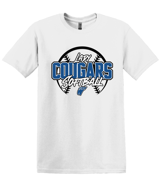 White Cougars Softball T Shirt